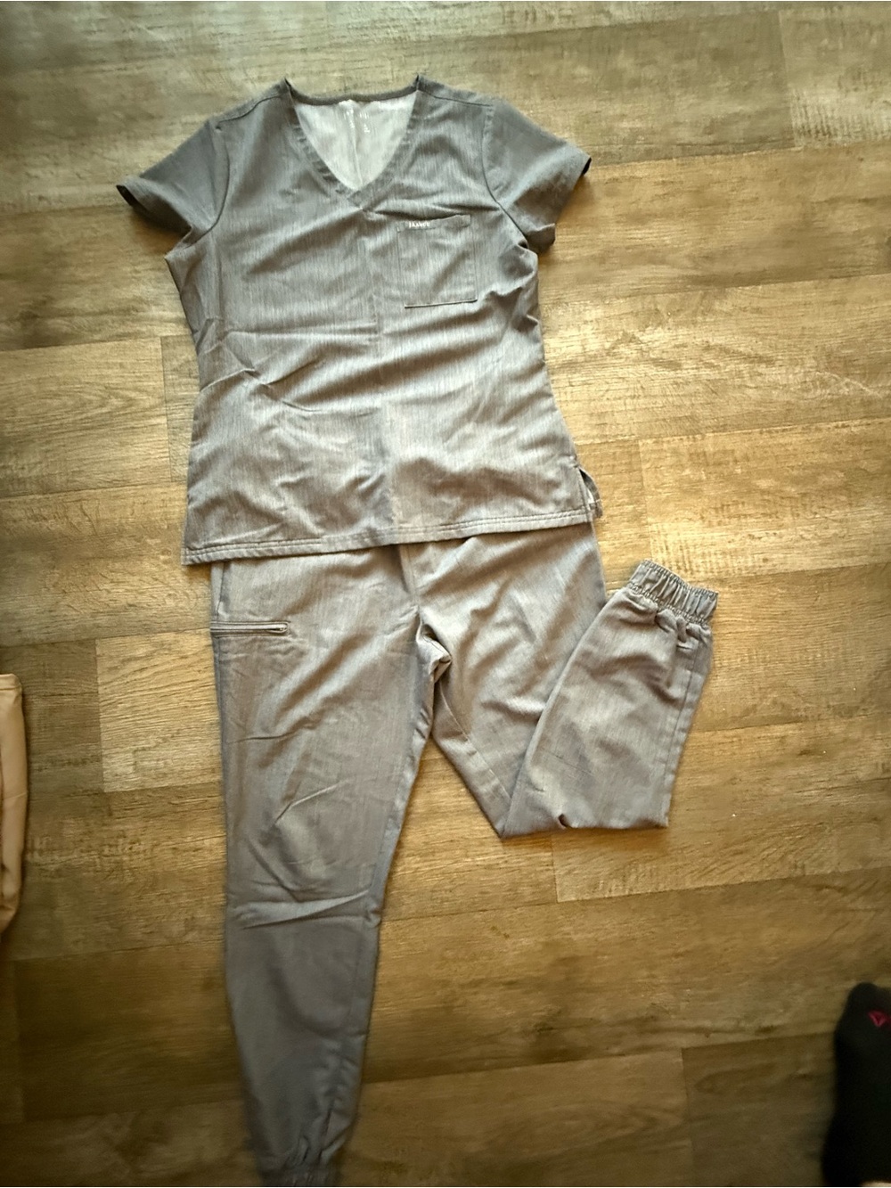 Jaanuu Slate Gray Scrub Pants - Elastic Waist